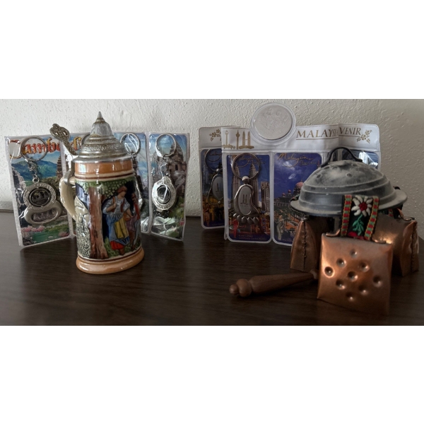 New Charms & Key Chains w/ Assorted Travel Destination Souvenirs 5T