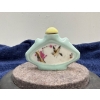 Image 2 : Turquoise Hand Painted Snuff Bottle with Spoon 2.25H