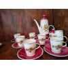 Image 1 : vintage Lichte Fine China Germany demitasse coffee service set in white and magenta with gold floral