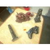 Image 2 : Collection of Resin Statues Red Dragon 5"H x 6"L, Orca 4"H, Totem Poles 5.5"H(2)