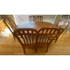 Image 2 : 7 Piece Oak Dining Set - Table 64x31x40 