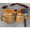 Image 2 : Leather Tool Belt w/ Assorted Home Improvment Tools & Accessories