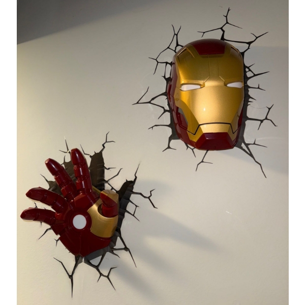 Marvel Iron Man 3D Deco Light- Cordless Battery Operated LED Night Light