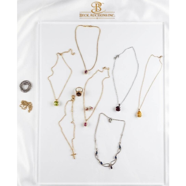 Gold and Silver Jewelry With Assorted Gemstones
