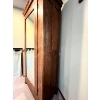 Image 4 :  Early 1900s oak antique wardrobe with full length original mirror & Mirror Contents not included 