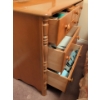 Image 2 : Solid Maple Dressing Table w/ Mirror & Matching Bed Frame - Double Size
