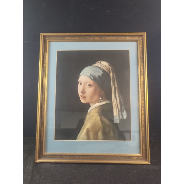 ":Girl with a Pearl Earring" by Johannes Vermeer, Print (22.5" x 18.5"  Inches Before Frame)