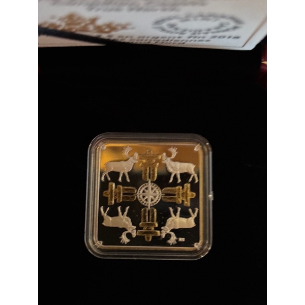 Pure Silver Gold-Plated Coin - Canadian Coasts: True North