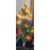 Image 1 : Artificial Holiday Tree w/ Multi Colored Lights & Themed Tree Skirt - 4 Feet Tall