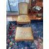 Image 1 : Antique Needlepoint Parlour Chair & Ottoman Only 37T