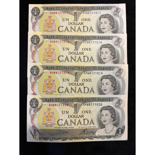 1973 Canadian uncirculated consecutive order set of four AMW8171017-8171020

