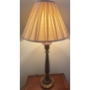 Image 1 : Late Victorian Italian Antique Table Lamp w/ Knife Pleated shade 