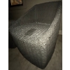 Image 2 : Wicker Patio Set  Two Bucket Style Chairs with Middle Table  24" x 22" x 34" tall