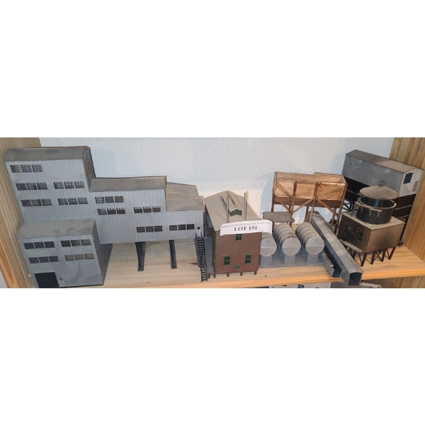 Assorted Model Railroad Buildings Incl: Factory Buildings