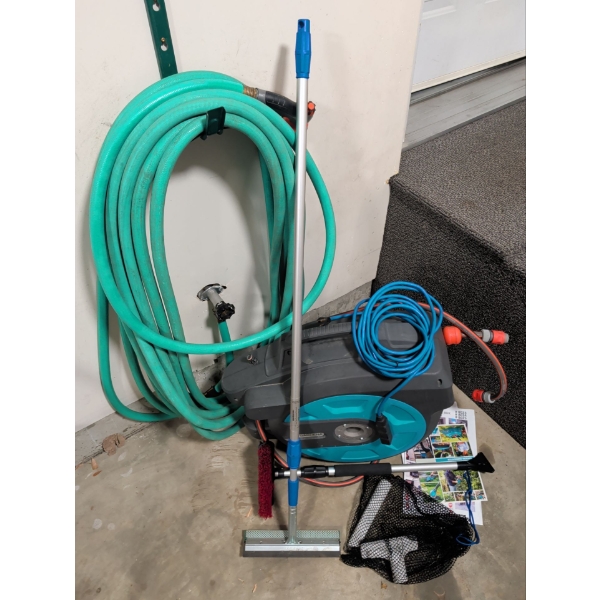 Auto Wash Essentials - New Hose Reel Telescopic Squeegee Vacuum Heads & More