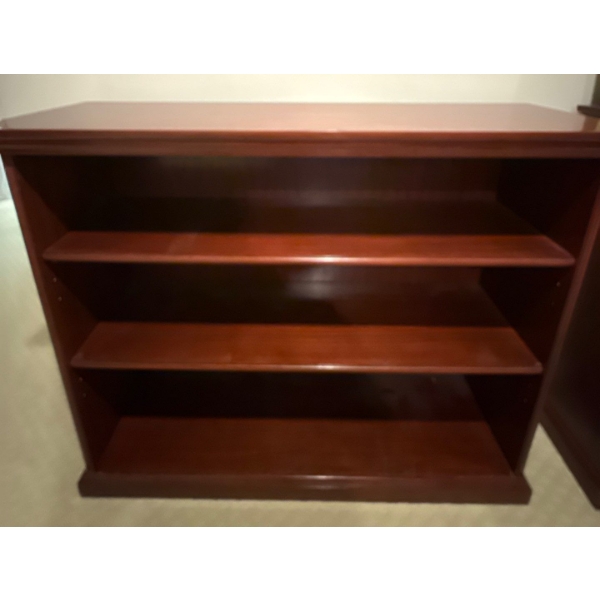 Stunning Rosewood 3 Shelf Wooden Bookcase 47x14x39