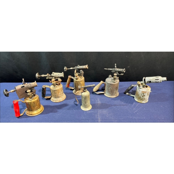 5 Small & 1 X-Small Antique Plumbing Torches 
