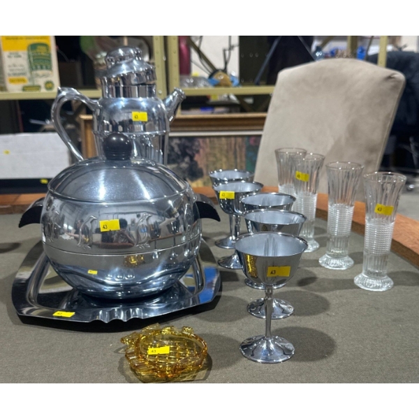 Set of Metal Kitchenware - Pots, Glasses, and more! 