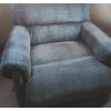 Image 2 : Teal Blue Upholstered Recliner Rocker 33 w 40 h