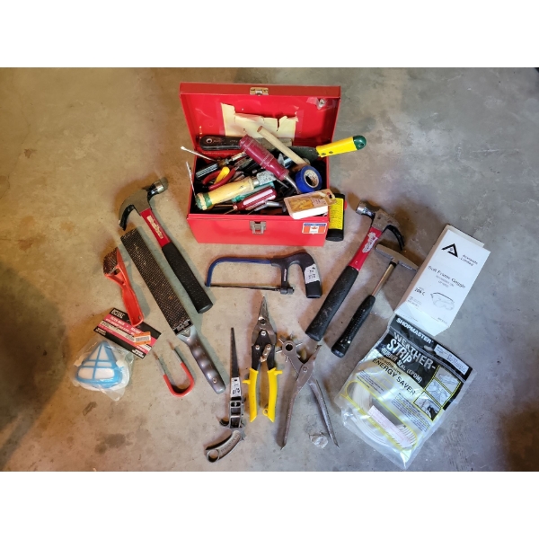 DIY / Home Repair Tools w/ Metal Tool Tote & More