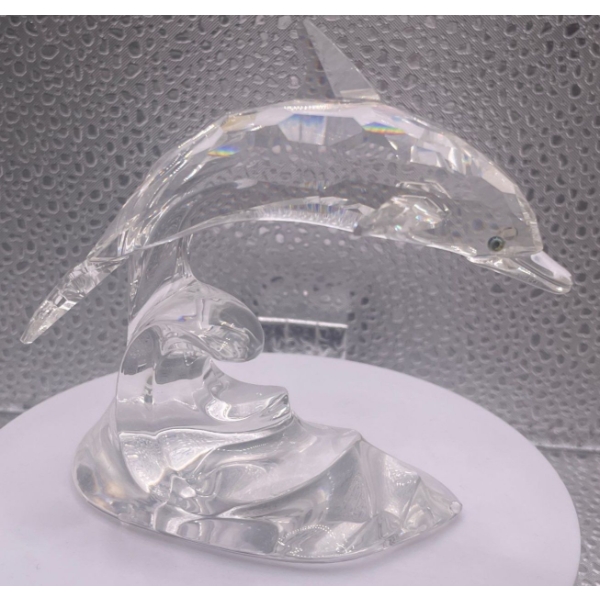 Swarovski Crystal Dolphin jumping of the water