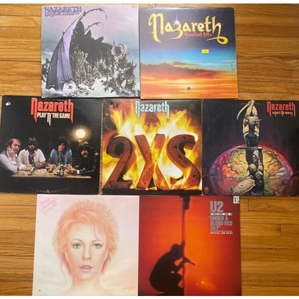 Rock N Roll Vinyl Albums of Nazareth, U2 & More