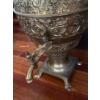 Image 3 : Large Antique Brass Russian Samovar, Intricate Detailing, Missing One Piece - 28T 