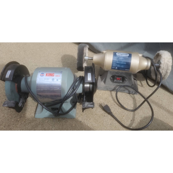 King Canada 6" Bench Grinder and Magnum 6" Bench Polisher