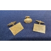 Image 1 : Vintage Cuff Links, Stamped 10k & Tests Like Gold (6.7g) + Single Link w/ Illegible Stamp 