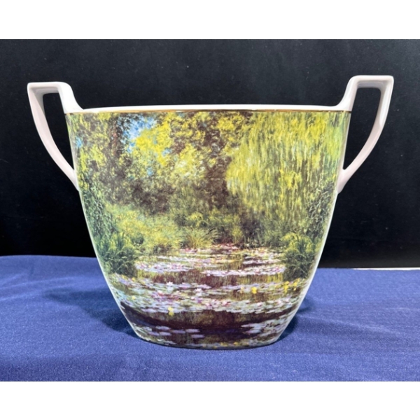 Landscape Print on Ceramic Vase 11H