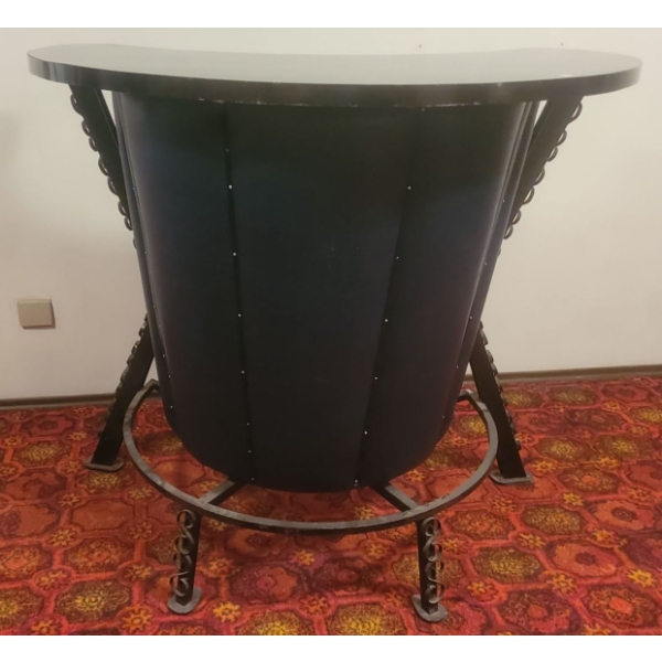 Vintage Blue Bar Stand w/ Doors -  50W,  35D, 43T 