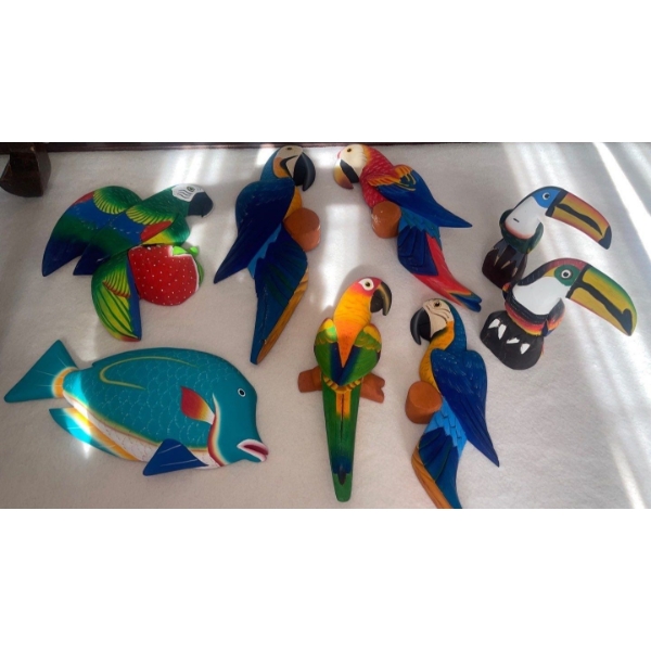 Assorted Tropical Wall Art-  Parrots & Underwater Creatures
