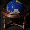 Image 3 : Blue Lapis Lazuli Desk Globe on Copper Rotating Axis