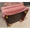 Image 8 : Vintage Pink Velvet Rocking Chair with Matching Ottoman