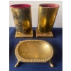 Image 2 : Decorative Brass Bundle -Tray 8L Vases Candy Dish Photo Frame & more