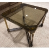 Image 1 : Metal & Glass Coffee Table - 36W, 36D, 19T 