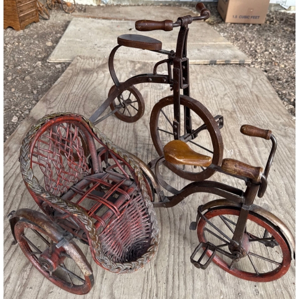 Collectible Doll Accessories - Antique Tricycle w/ Side Car & more