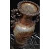 Image 4 : Decorative Vase with Ornate Handles and Embossed Detailing, 40-Inch Height