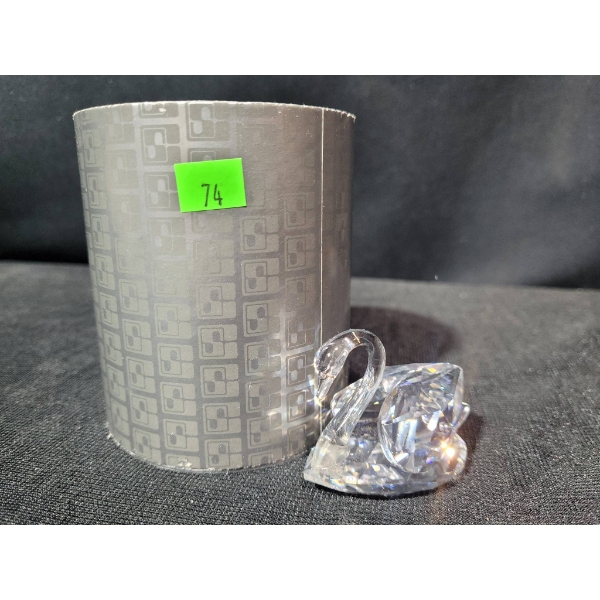 Swarovski Crystal Swan Figurine with Original Box