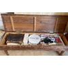 Image 3 : Antique Primitive Victorian Sewing Box 32L & Contents
