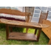 Image 3 : Vintage Snowshoe Oak Coffee Table L51 W16 H18 With Single Long Snowshoe 