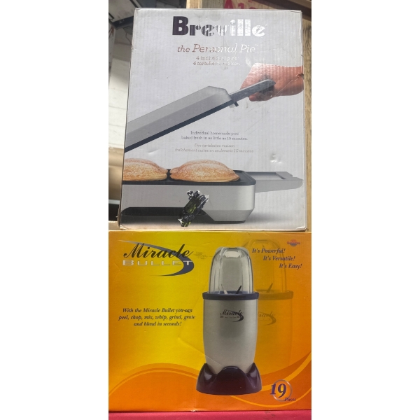 Breville Personal Pie Maker and 19-Piece Miracle Bullet Blender Set