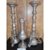 Image 1 : Pair of Large Candle Holders & Royal Holland Pewter Decorative Decanter