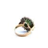 Image 4 : 14k Yellow Gold Ring w/ Jadeite Centre Stone and Diamonds - Weighs 9.3g 