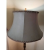 Image 2 : Vintage Floor Lamp with Wooden Base and Fabric Lampshade