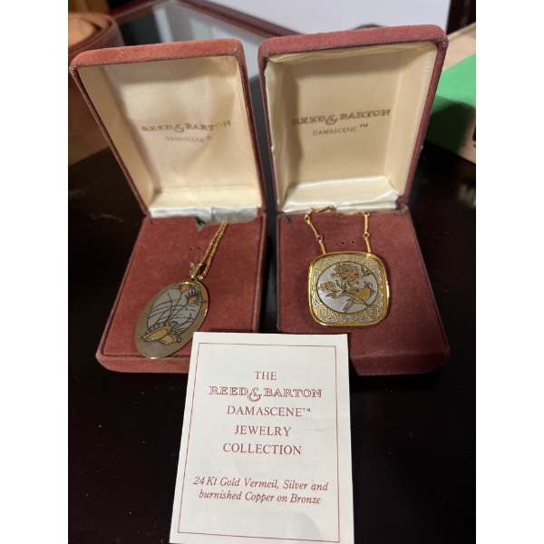 Reed and Barton Damascene Jewellery Collection With 2 Vintage Pieces