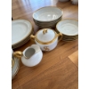 Image 3 : Haviland Limoges - 22K Gold Embellished Fine Porcelain- Tea Set