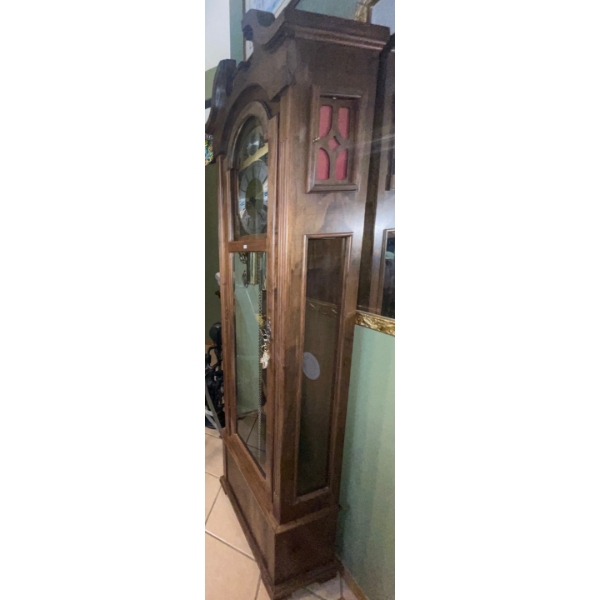 Tempest Fuget Oak Grandfather Clock 3 Chime Settings 81 L, 22 W, 11 D