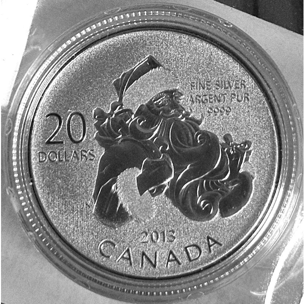 2013 $20 for $20 Santa - 99.9% Fine Silver Coin - #1