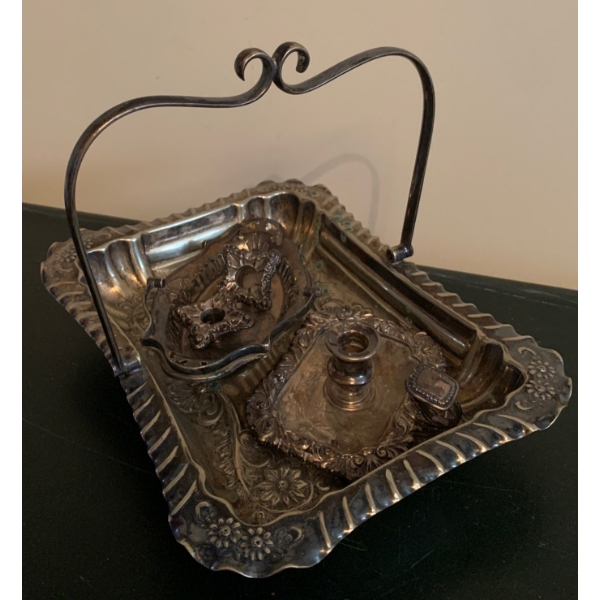 Shefeild Serving Ware EPNS - Candle Holders Butter Tray & More